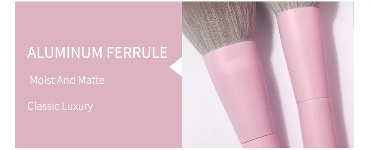 Purple Pink Makeup Brushes Set Synthetic Hair Vegan Brush 8 Pcs Beauty Tool For Foundation Eye Shadows Blending Powder Cosmetic