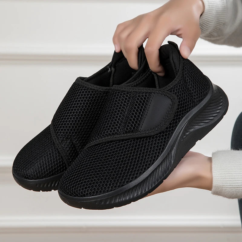 Wide Toe Box Walking Shoes Elderly Men Women Comfort Diabetic Shoes Swollen Foot Orthopedic Sneakers Thumb Eversion Pain Relif