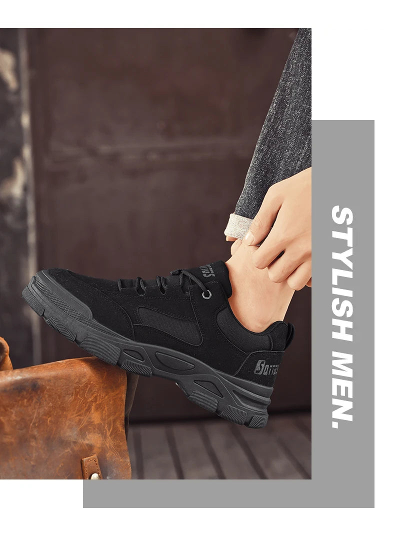 Hiking Shoes Sporty Simple Comfortable Men's Spring New Breathable Anti Slip Wear Breathable Fashionable Trendy Board Shoes