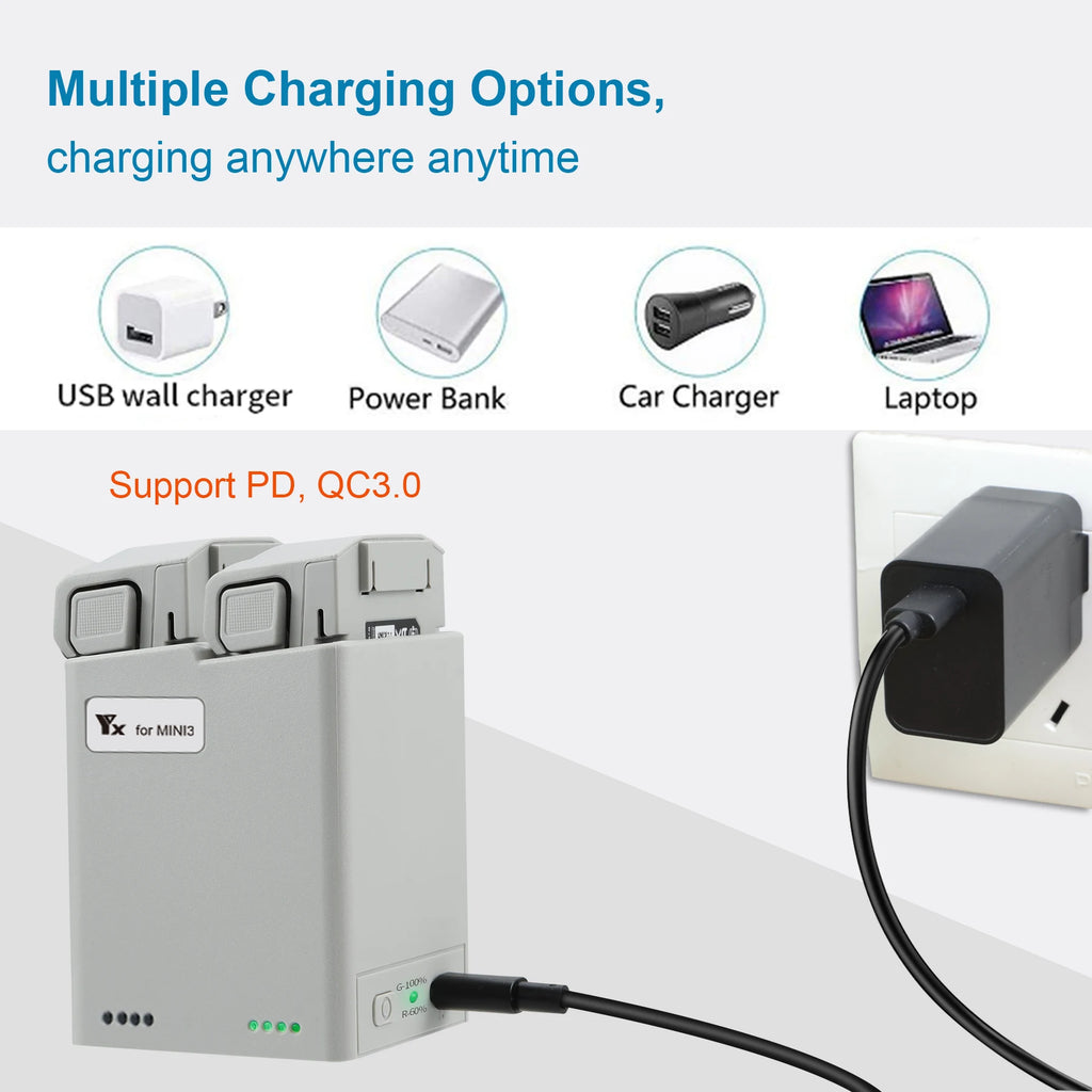 Two-way Display Charging Hub Battery Intelligent Charger for DJI Mini 5 Pro 4 Pro/ Mini 3 Pro Charging Butler Power Bank Drone
