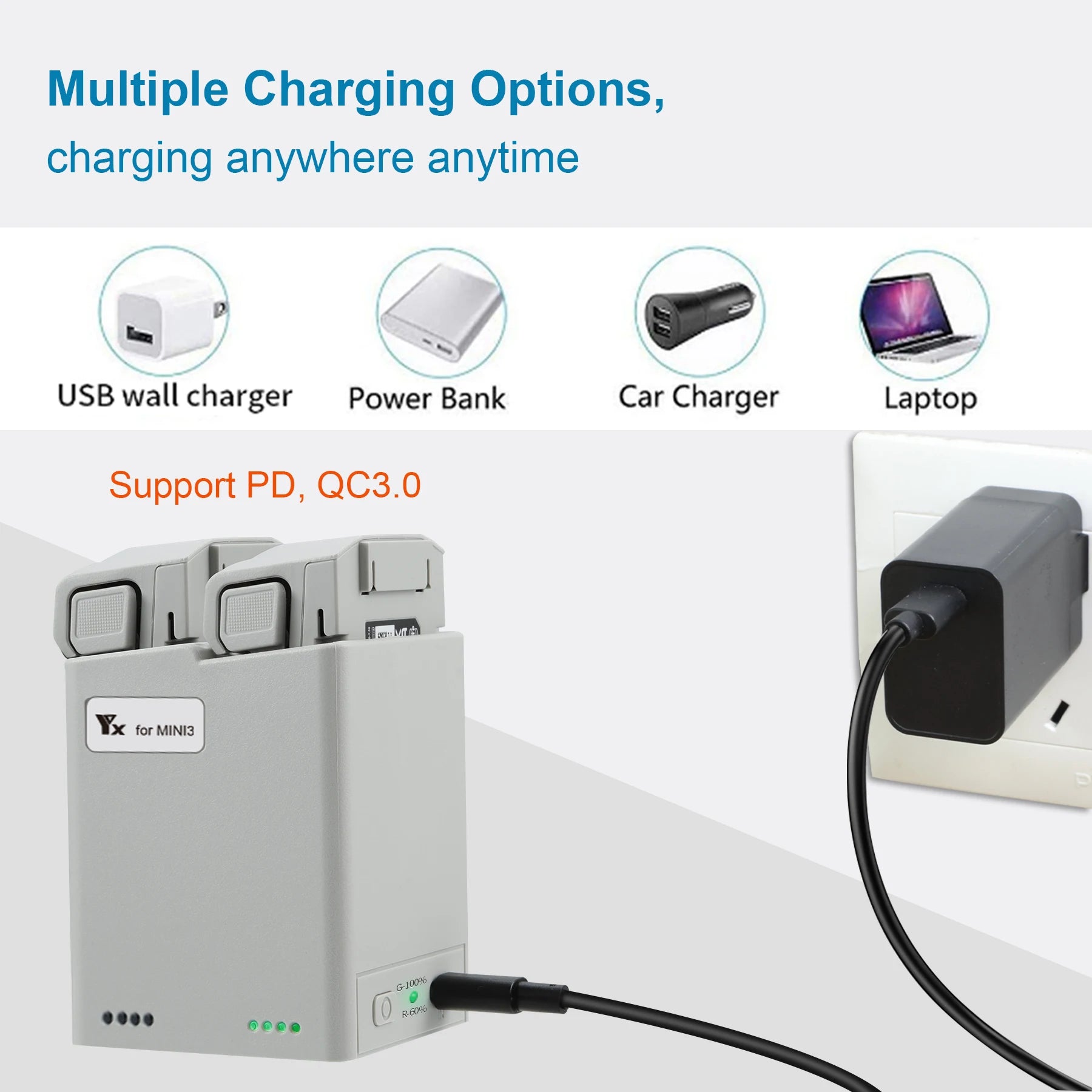 Two-way Display Charging Hub Battery Intelligent Charger for DJI Mini 5 Pro 4 Pro/ Mini 3 Pro Charging Butler Power Bank Drone