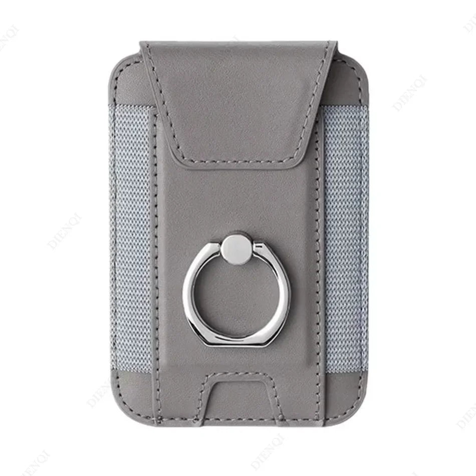 Magnetic Phone Case Slim Wallet Pu Leather Ring Phone Stand Men Women Magnet Credit Card Holder for Iphone 12 13 14 15 16 Pro