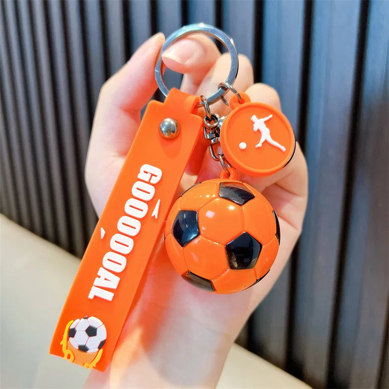 Football Keychain For Fan PVC Soft Glue Soccer Pendant Keychain Accessories Bag Decoration World  Cup Souvenirs Key Chain Gifts