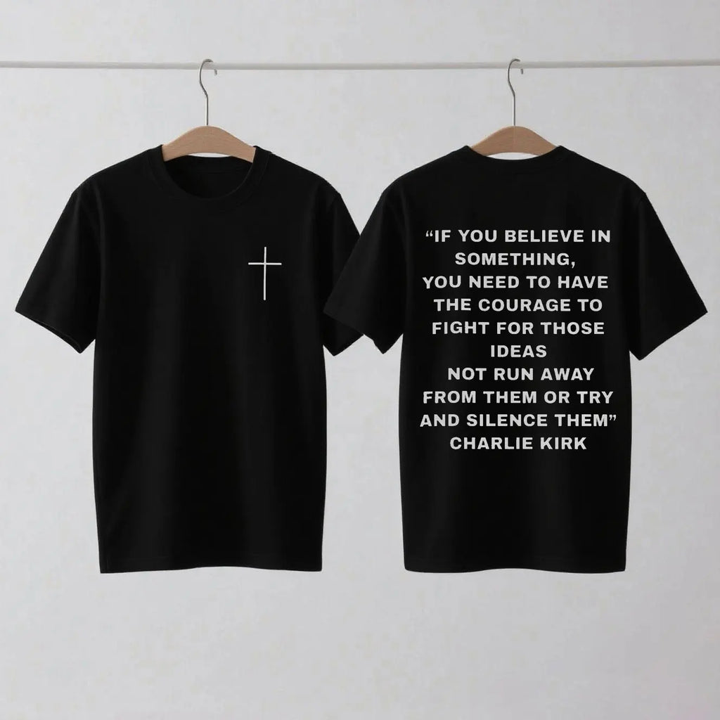 Charlie Kirk Support T-Shirt Pro Charlie Kirk Turning Point USA Christian Wear Charlie Kirk 1993-2025 Shirt Woman Man Cotton Tee