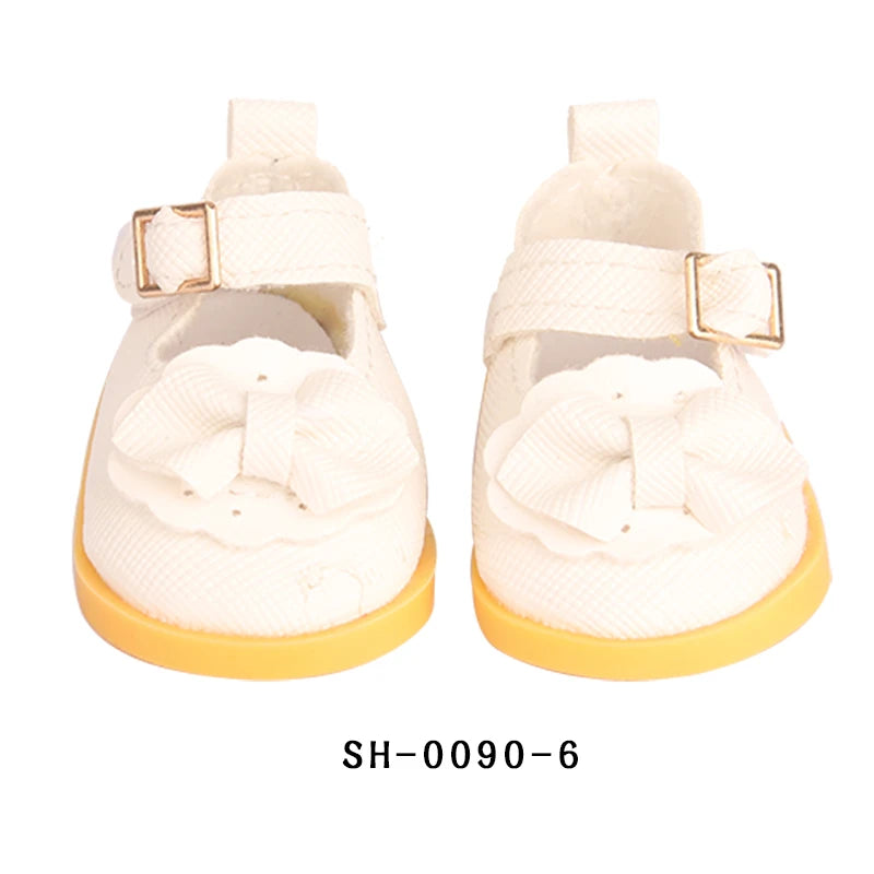 5.5cm Lovely Bow Doll Shoes For 14 Inch American& EXO Doll 1/6 New Mini Shoes Boots Accessories For 32-33 Russia DIY Doll,Nancy