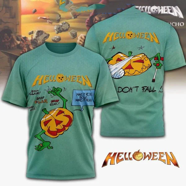 Rock Helloween 3D Print T-Shirts Streetwear Men Fashion Harajuku Casual Oversized O-Neck Short Sleeved T Shirt Tee Tops Clothing