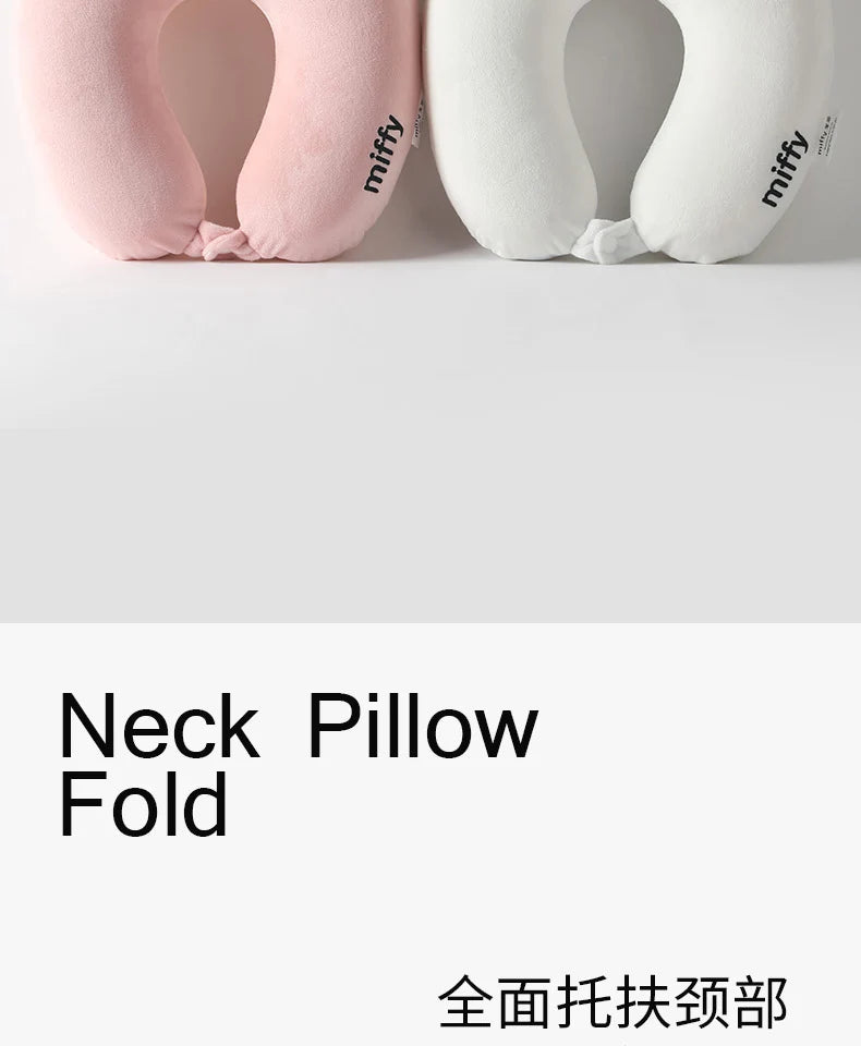 Cartoon Miffys U Pillow Cute Rabbit Memory Foam Neck Pillow Office Airplane Car Pillow Sofa Cushion Decoration Birthday Gifts