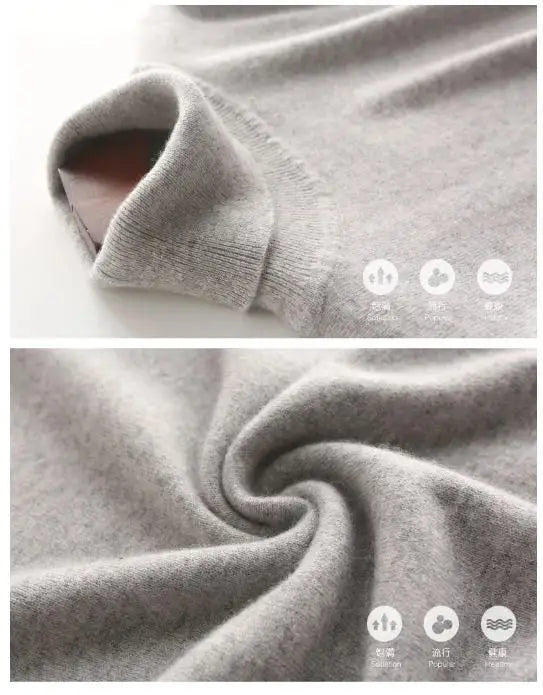 Cashmere Cotton Blend Turtleneck Men Sweater 2024 Autumn Winter Daily Basic Warm Knitted Pullover Man Casual Jumper Pull Homme