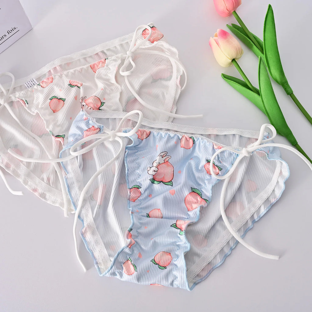 Japanese Lolita Girl Pure Cotton Underwear Cute Lace Up Summer Thin Style Pure Desire Triangle Underwear Sexy And Comfortable