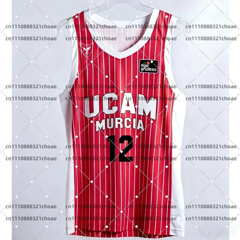2026 New Spanish Basketball Jersey UCAM Murcia Basketball Game Fan Special Jersey Kit Basketball Quick Dry Sports Vest Beachwear