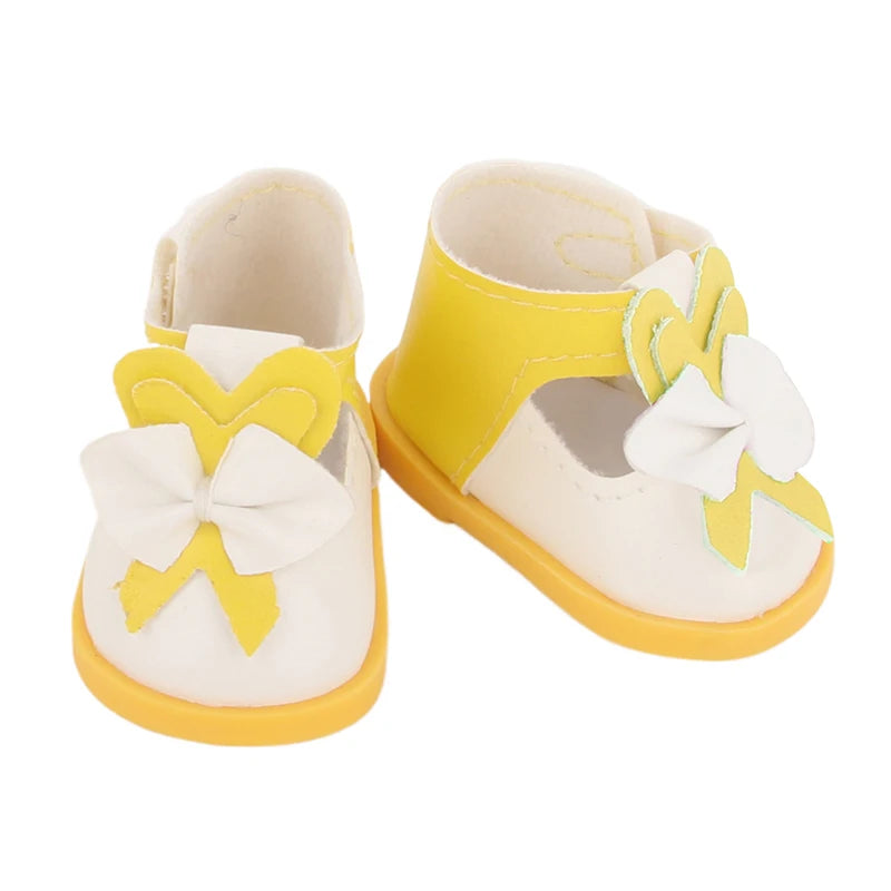 5.5cm Lovely Bow Doll Shoes For 14 Inch American& EXO Doll 1/6 New Mini Shoes Boots Accessories For 32-33 Russia DIY Doll,Nancy