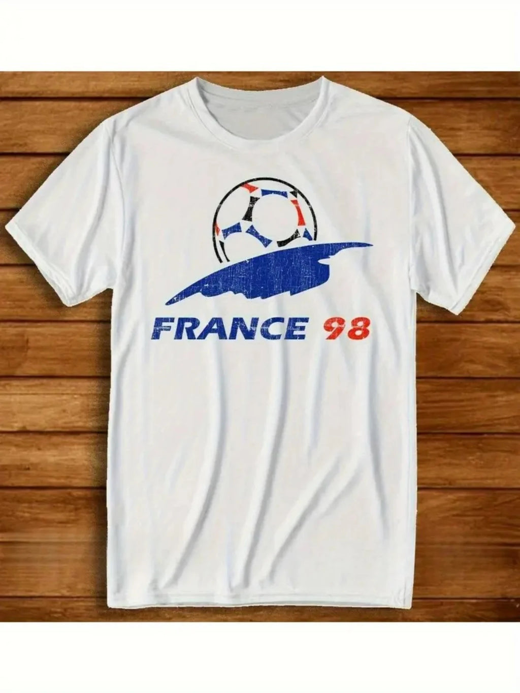 Men's 1998 France Retro Soccer T-Shirt,#98 Iconic Fan Jersey,Soft Breathable Short-Sleeve,Ideal for Collection Gifts&Daily Wear