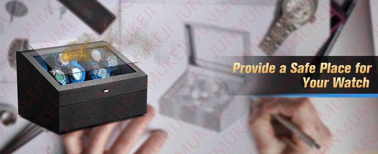 Watch Winders Box for Automatic Watches Box 6 watches Rotate Stand