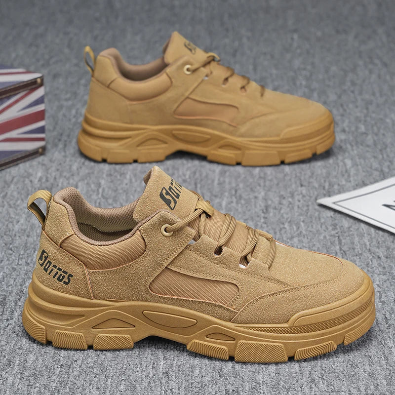 Hiking Shoes Sporty Simple Comfortable Men's Spring New Breathable Anti Slip Wear Breathable Fashionable Trendy Board Shoes