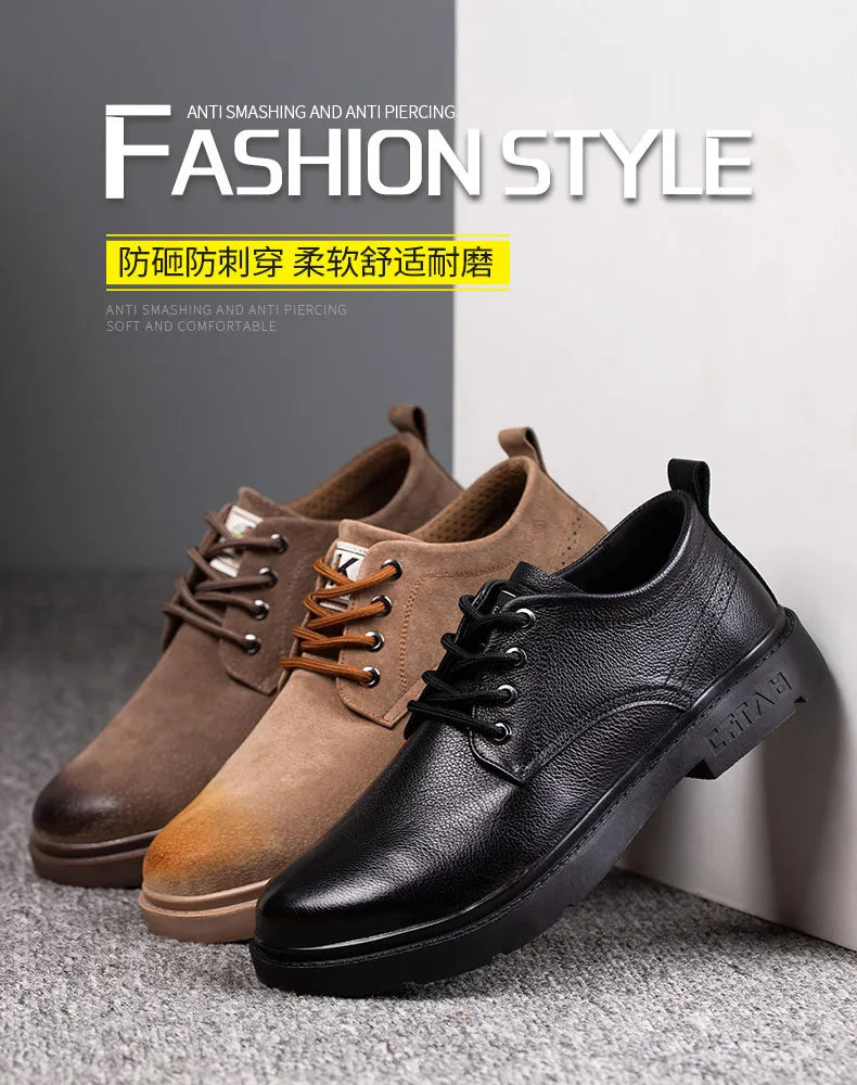 Safety Shoes Men Work Sneakers Indestructible Shoes Anti-puncture Shoes Waterproof Comfortable Work & Safety Boot 2025